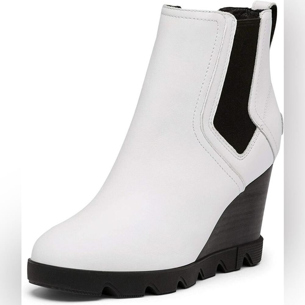 Sorel Joan Uptown Chelsea Size 8.5 White Wedge - Picture 3 of 10